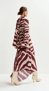 Burgundy cream dress