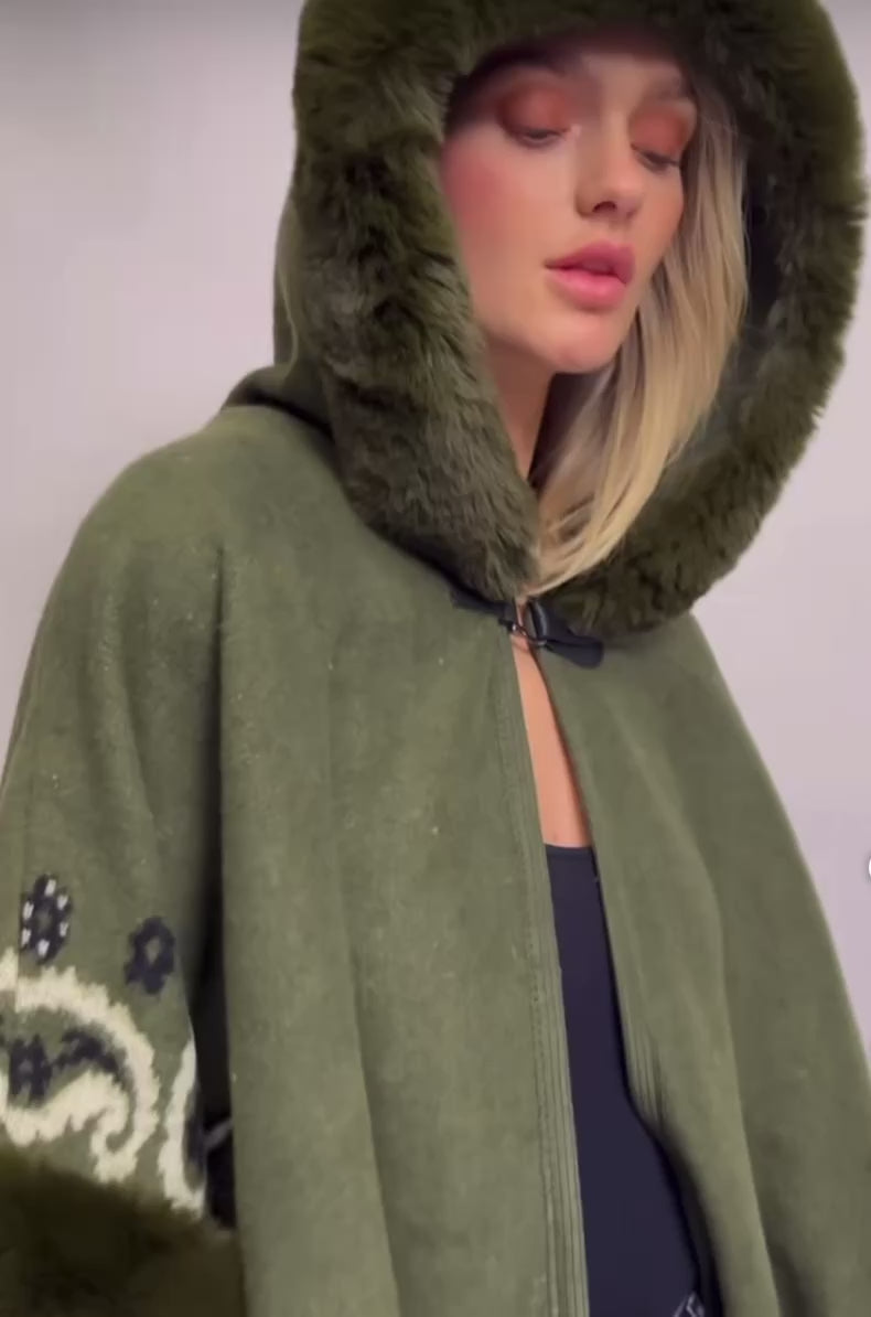 Green poncho